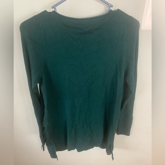 Chico's Deep Green Knit Pullover Sweater - Picture 2 of 6